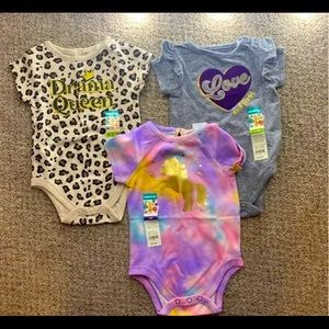 6-12 month baby girl onesies! Brand new